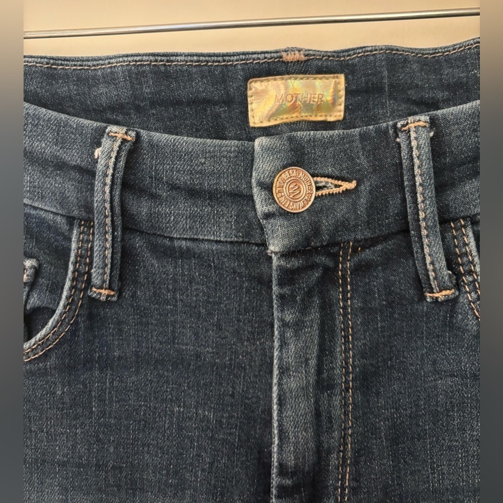 MOTHER Denim The Looker Ankle Fray in Girl Crush Wash, Size 24 - Picture 4 of 11